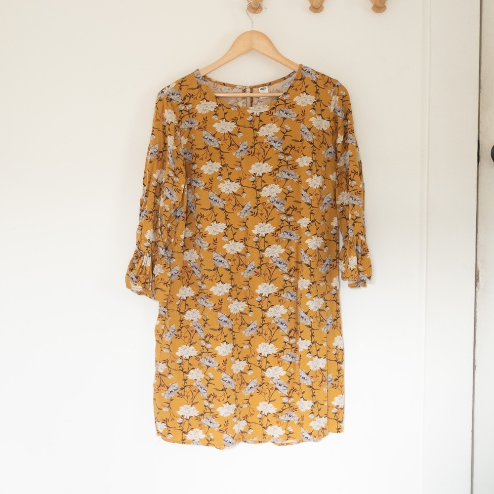 Old Navy Floral Mustard Dress